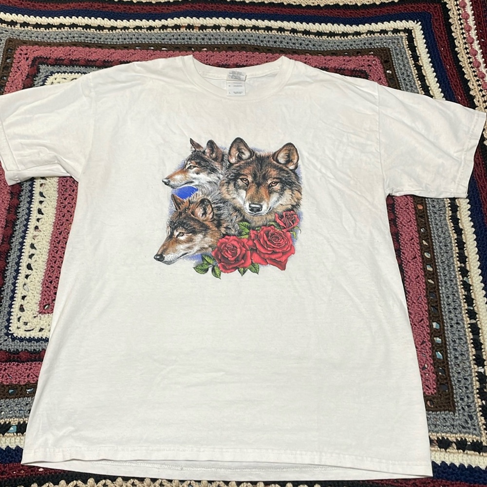 Wolves with Roses Shirt - L